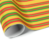 Gelbe, rote und grüne Bänder Geschenkpapier (Rolleneckpunkt)