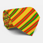 Gelbe, rote und grüne Streifen von Benin Krawatte (Gerollt)