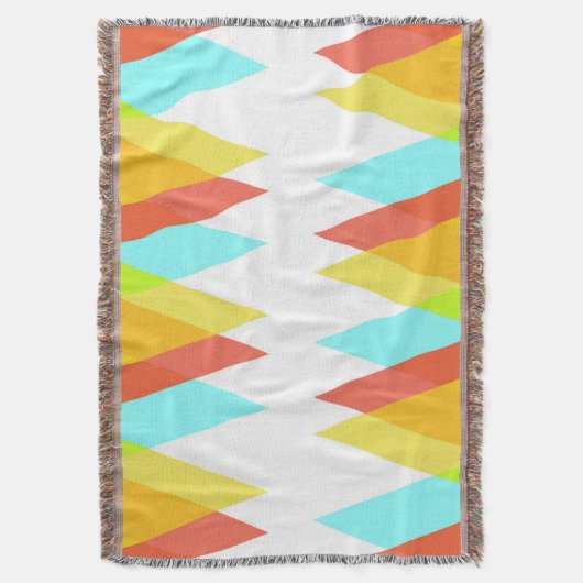 Gelbe, rote und kadettenblaue Dreiecke Decke (Vorderseite Vertikal)