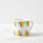 Gelbe, rote und kadettenblaue Dreiecke Espressotasse (Vorderseite Rechts)