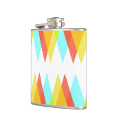 Gelbe, rote und kadettenblaue Dreiecke Flachmann (Links)