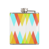 Gelbe, rote und kadettenblaue Dreiecke Flachmann (Rückseite)