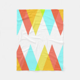 Gelbe, rote und kadettenblaue Dreiecke Fleecedecke