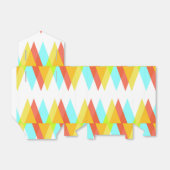 Gelbe, rote und kadettenblaue Dreiecke Geschenkschachtel (Ungefaltet)