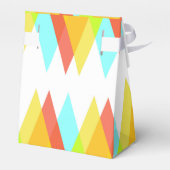 Gelbe, rote und kadettenblaue Dreiecke Geschenkschachtel (Rückseite)