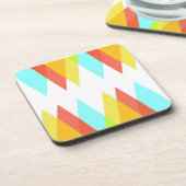 Gelbe, rote und kadettenblaue Dreiecke Getränkeuntersetzer (Linke Seite)