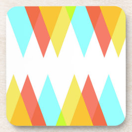 Gelbe, rote und kadettenblaue Dreiecke Getränkeuntersetzer