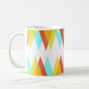 Gelbe, rote und kadettenblaue Dreiecke Kaffeetasse