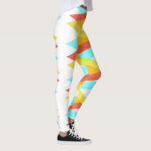 Gelbe, rote und kadettenblaue Dreiecke Leggings (Rechts)
