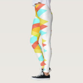 Gelbe, rote und kadettenblaue Dreiecke Leggings (Links)
