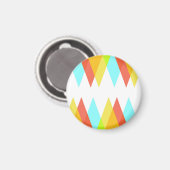 Gelbe, rote und kadettenblaue Dreiecke Magnet (Vorderseite/Rückseite)