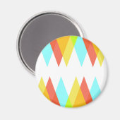 Gelbe, rote und kadettenblaue Dreiecke Magnet (Vorderseite/Rückseite)