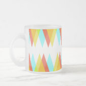 Gelbe, rote und kadettenblaue Dreiecke Mattglastasse (Links)