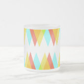 Gelbe, rote und kadettenblaue Dreiecke Mattglastasse (Mittel)