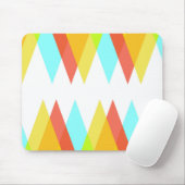 Gelbe, rote und kadettenblaue Dreiecke Mousepad (Mit Mouse)