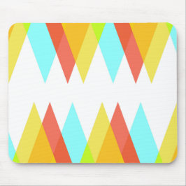 Gelbe, rote und kadettenblaue Dreiecke Mousepad