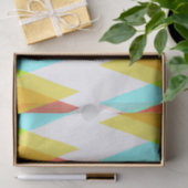 Gelbe, rote und kadettenblaue Dreiecke Seidenpapier (Geschenk)