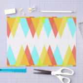 Gelbe, rote und kadettenblaue Dreiecke Seidenpapier (Handwerk)