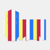 Gelbe, rote, weiße und blaue Streifen Geschenkschachtel (Ungefaltet)