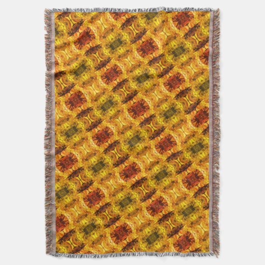 Gelbe rötliche Stücke und Formen Decke (Vorderseite Vertikal)