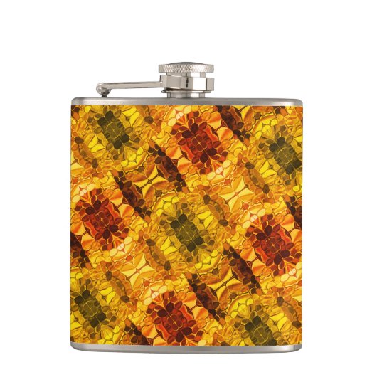 Gelbe rötliche Stücke und Formen Flachmann (Vorderseite)