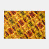 Gelbe rötliche Stücke und Formen Fußmatte (Vorderseite)