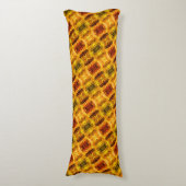 Gelbe rötliche Stücke und Formen Seitenschläferkissen (Vorderseite Vertikal)