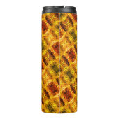 Gelbe rötliche Stücke und Formen Thermosbecher (Rückseite)