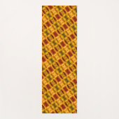 Gelbe rötliche Stücke und Formen Yogamatte (Vorderseite)