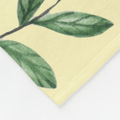 Gelbe Rowan Wasserfarbe Nahtloses Muster Fleecedecke (Ecke)