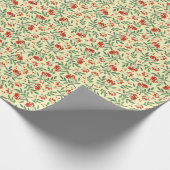 Gelbe Rowan Wasserfarbe Nahtloses Muster Geschenkpapier (Ecke)