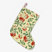 Gelbe Rowan Wasserfarbe Nahtloses Muster Kleiner Weihnachtsstrumpf (Vorderansicht (hängend))