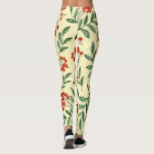 Gelbe Rowan Wasserfarbe Nahtloses Muster Leggings (Rückseite)