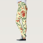 Gelbe Rowan Wasserfarbe Nahtloses Muster Leggings (Links)