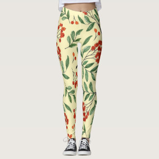 Gelbe Rowan Wasserfarbe Nahtloses Muster Leggings