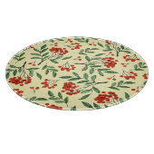 Gelbe Rowan Wasserfarbe Nahtloses Muster Schneidebrett (Ecke)