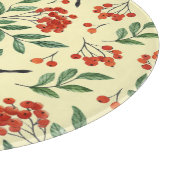 Gelbe Rowan Wasserfarbe Nahtloses Muster Schneidebrett (Ecke)