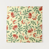 Gelbe Rowan Wasserfarbe Nahtloses Muster Wandteppich (Vorderseite (Horizontal))