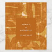 Gelbe Rücken und Rücken Weinetikett (Einzelnes Label)