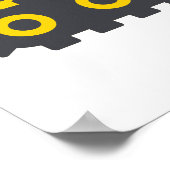 Gelbe Rückgrabwagen Baukinder Poster (Ecke)