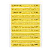 Gelbe Rücksendeadresse (Bogen)