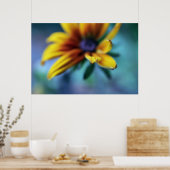 Gelbe Rudbeckia Blume Makro Abstrakt Poster (Küche)