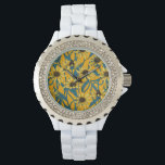 Gelbe Rudbekie Armbanduhr<br><div class="desc">Handgemalt Vektormuster mit gelben rudbekischen Blume</div>