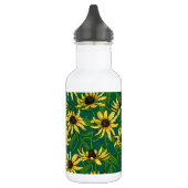 Gelbe Rudbekie auf dunkelgrün Edelstahlflasche (Links)