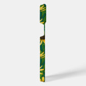 Gelbe Rudbekie auf dunkelgrün iPhone Hülle (Rechte Seite)