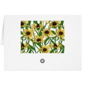 Gelbe Rudbekie auf Weiß (Rückseite Horizontal)