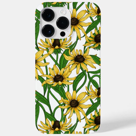 Gelbe Rudbekie auf Weiß Case-Mate iPhone Hülle (Rückseite)