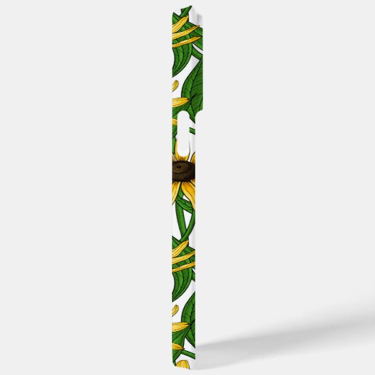 Gelbe Rudbekie auf Weiß Case-Mate iPhone Hülle (Rückseite / Rechts)