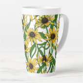 Gelbe Rudbekie auf Weiß Milchtasse (Rechte Ecke)