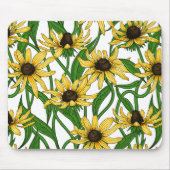 Gelbe Rudbekie auf Weiß Mousepad (Vorne)